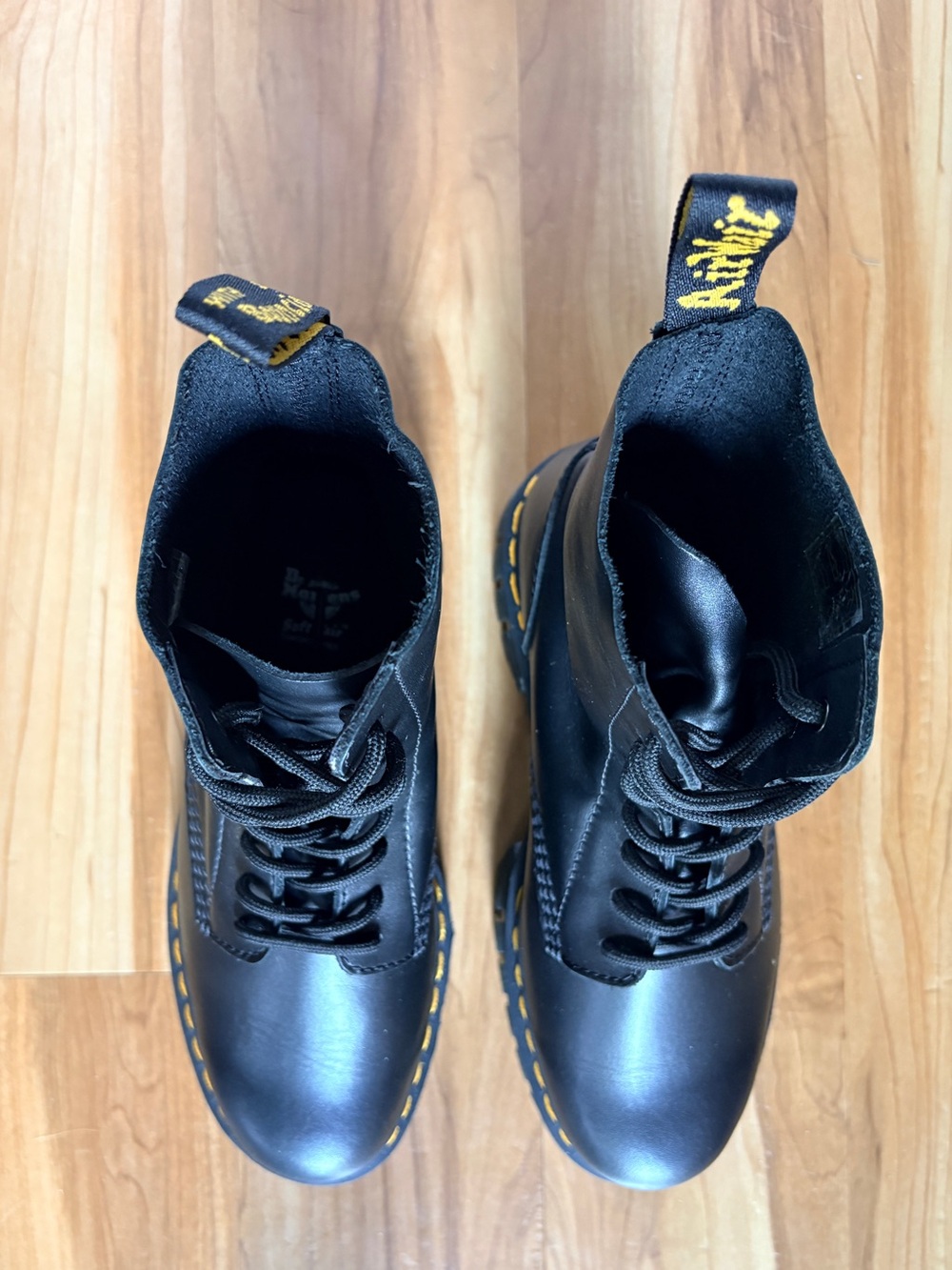 Dr. Martens Audrick Black Nappa Leather Platform Ankle Boots size 8 - Picture 6 of 14